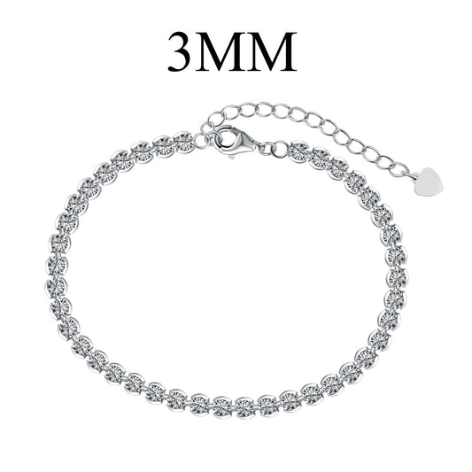 Ornate Sparkling Round Cut Daily Bracelet