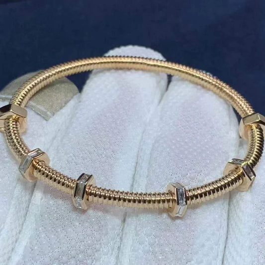 Nuts And Bolts Gold Diamond Bracelet