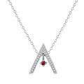 Sparkling 'A' Shape Necklace
