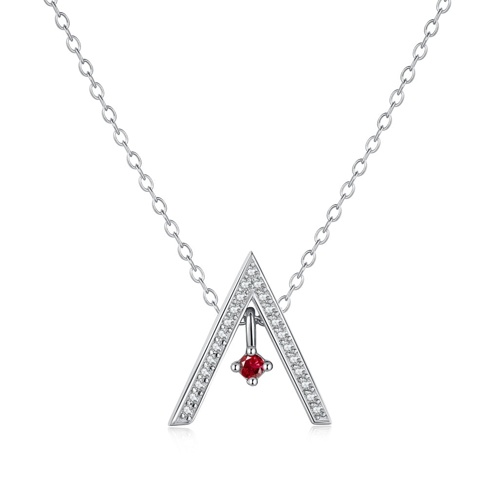 Sparkling 'A' Shape Necklace