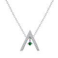 Sparkling 'A' Shape Necklace