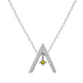 Sparkling 'A' Shape Necklace