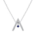 Sparkling 'A' Shape Necklace