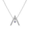 Sparkling 'A' Shape Necklace