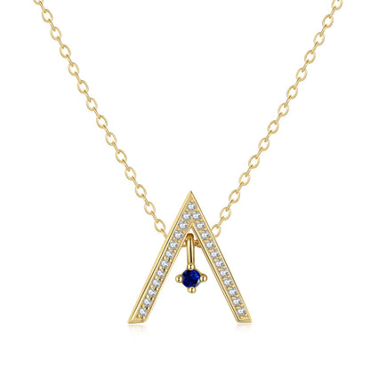 Sparkling 'A' Shape Necklace