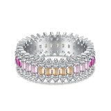 Ornate Colorful Radiant Cut Daily Ring