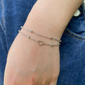 Dainty Double Layer Love Heart Bracelet