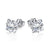 Stylish Shiny Square Center Stone Stud Earrings