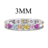 Dazzling Lustrous Round Cut Tennis Ring