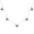 Sparkling Five Heart Necklace