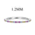 Ornate Colorful Round Cut Tennis Ring
