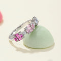 Unique Colorful Emerald Cut Party Ring