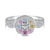 Delicate Colorful Round Cut Flower Shape Wedding Ring