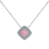 Sparkling Asscher Cut Necklace