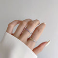 Sparkling Round Cut Tennis Ring