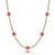Luxurious Colorful Flower Tennis Necklace