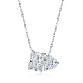 Dazzling Square & Heart Shape Necklace