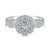 Delicate Colorful Round Cut Flower Shape Wedding Ring