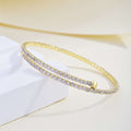 Row of Diamonds Round Fashion Bracelet