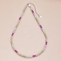 Delicate Colorful Tennis Necklace