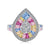 Elegant Colorful Water Drop Shape Banquet Ring