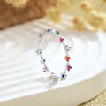 Radiant Colorful Round Cut Daily Ring