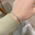 Luxurious Ornate Round Cut Tennis Bracelet