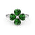 Heart-shaped Four-Leaf Clover Ball Ring