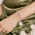 Ornate Sparkling Round Cut Wedding Bracelet