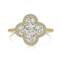Luxurious Eternity Flower Shape Banquet Ring