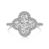 Luxurious Eternity Flower Shape Banquet Ring