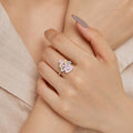 Sparkling Colorful Water Drop Shape Daily Ring
