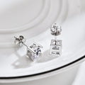 1.0 Carat Radiant Princess Cut Wedding Earrings