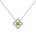 Exquisite Flower Shape Princess Cut Necklace
