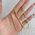 Delicate Round Shape Tennis Necklace