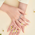 Sparkling Vibrant Emerald Cut Daily Ring