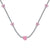 Dazzling Pink Heart Flower Necklace