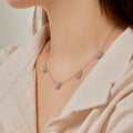 Sparkling Five Heart Necklace