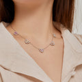Sparkling Five Heart Necklace