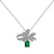 Luxurious Flower Shape Emerald Cut Necklace