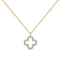 Four-Leaf Clover Hollow Design Exquisite Necklace