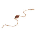 LUCKY SPRING CLOSED WINGS BUG PINK GOLD BRACELET