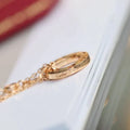 LOVE NECKLACE ADJUSTABLE ROSE GOLD 2 DIAMOND