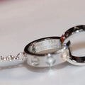 LOVE NECKLACE PINK GOLD AND SILVER