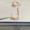 CLOVER BLACK MOP PINK GOLD DIAMOND EARRINGS
