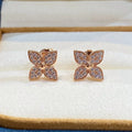 STAR EARRINGS PINK GOLD DIAMOND