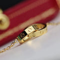 LOVE NECKLACE DOUBLE RING GOLD