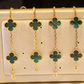CLOVER MALACHITE BRACELET 5 MOTIFS