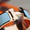 H BRACELET 18MM PINK GOLD CLOUD BLUE