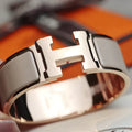 H BRACELET 18MM PINK GOLD BROWN